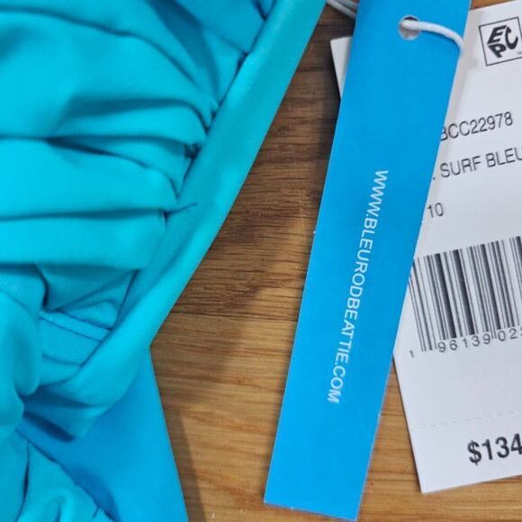 Bleu By Rod Beattie Shirred Underwire One-piece Swimsuit - Surf Bleu Size 10 - Picture 10 of 13